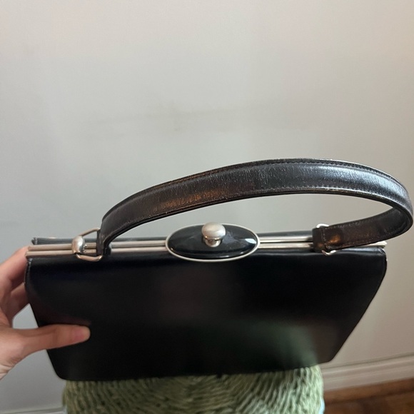 Vintage 50s Unbranded Top Handled Purse - Picture 2 of 12